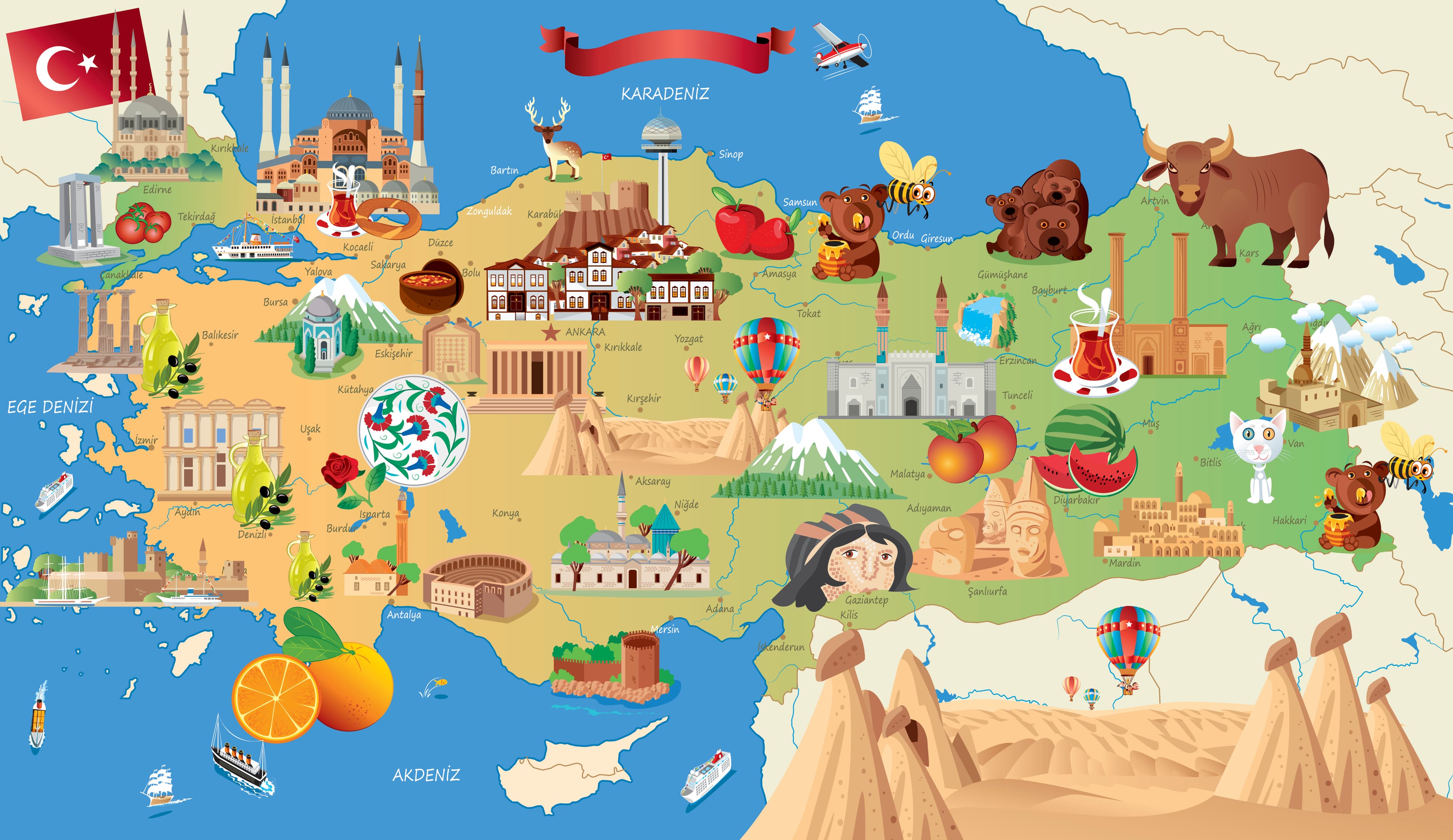 Turkey Map - TravelShopBooking